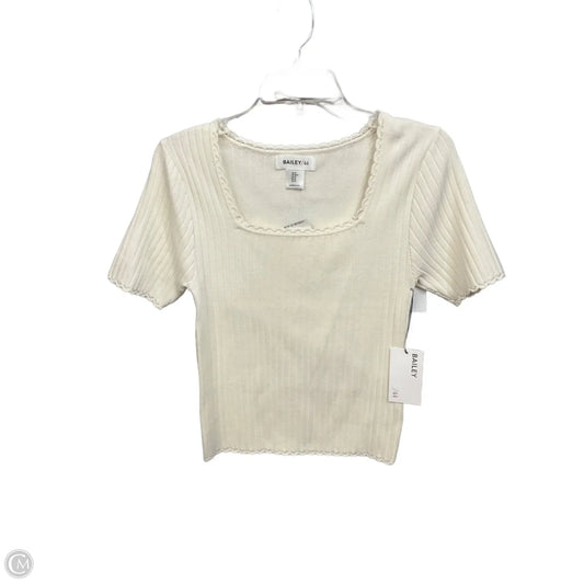 Top Short Sleeve Basic By Bailey 44 In Cream, Size: M
