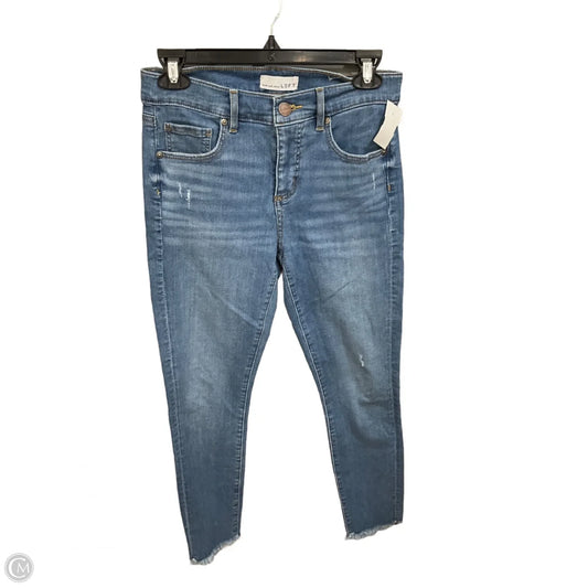 Jeans Cropped By Loft In Blue Denim, Size: 4