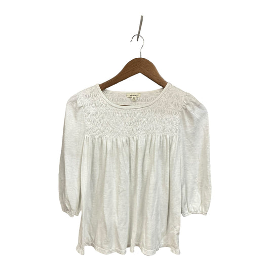 Top Long Sleeve By Max Studio In White, Size: Xs