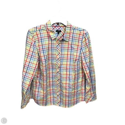 Blouse Long Sleeve By Talbots In Multi-colored, Size: M