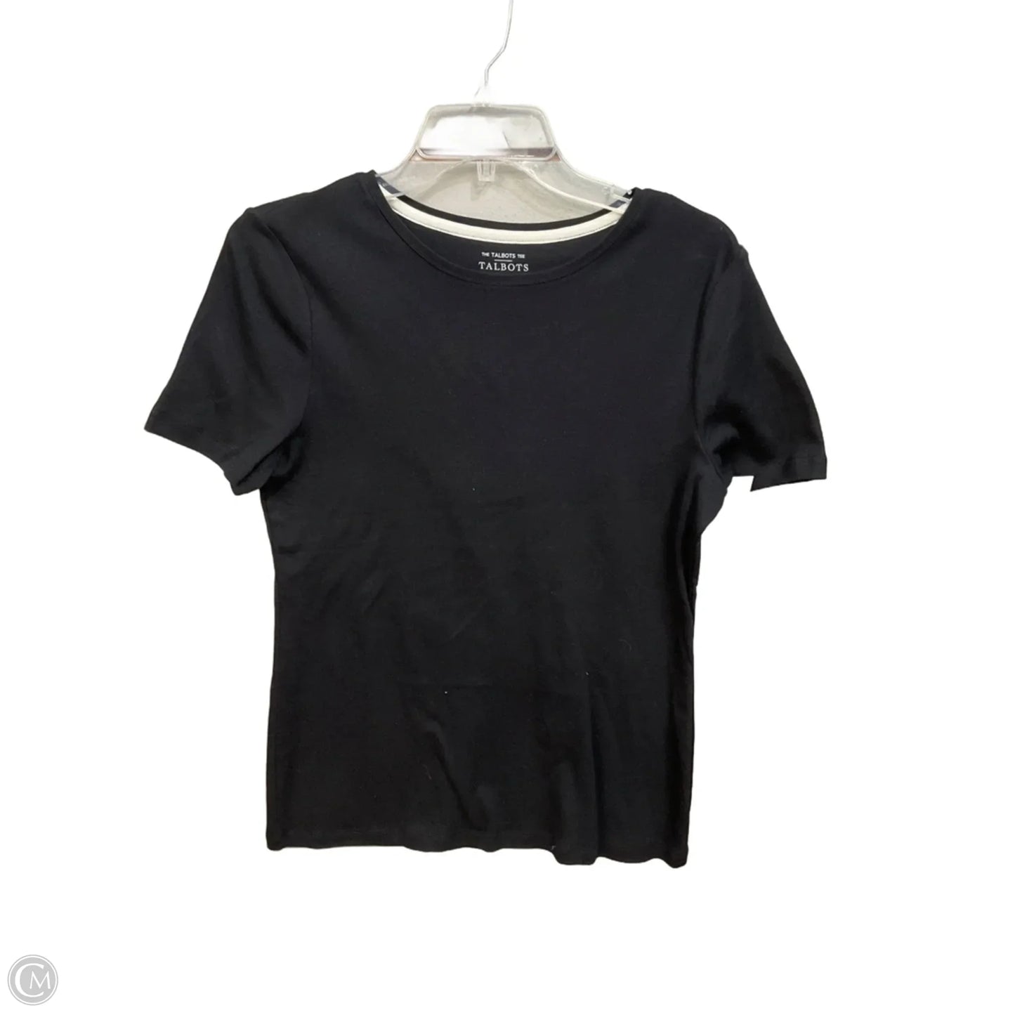 Top Short Sleeve Basic By Talbots In Black, Size: M