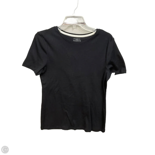 Top Short Sleeve Basic By Talbots In Black, Size: M