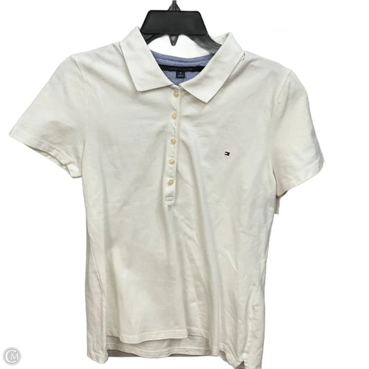 Top Short Sleeve By Tommy Hilfiger In White, Size: M