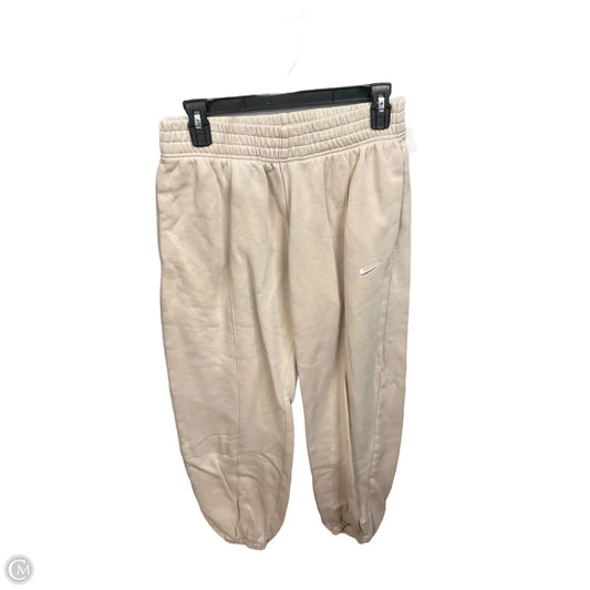 Athletic Pants By Nike Apparel In Tan, Size: S