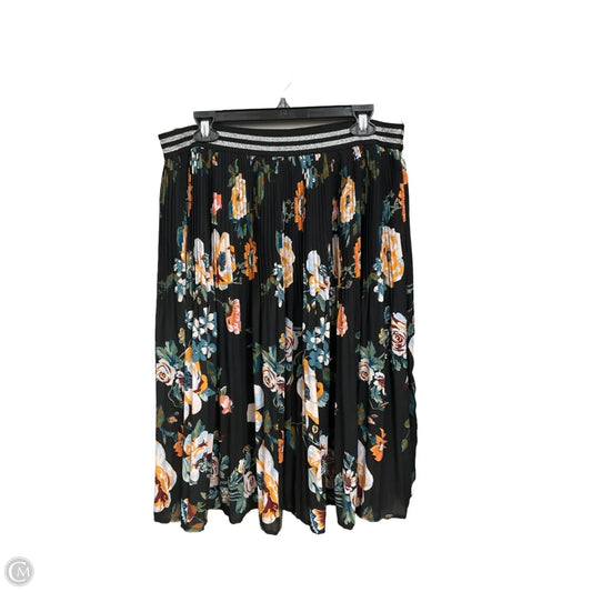 Skirt Midi By Ava & Viv In Floral Print, Size: 18