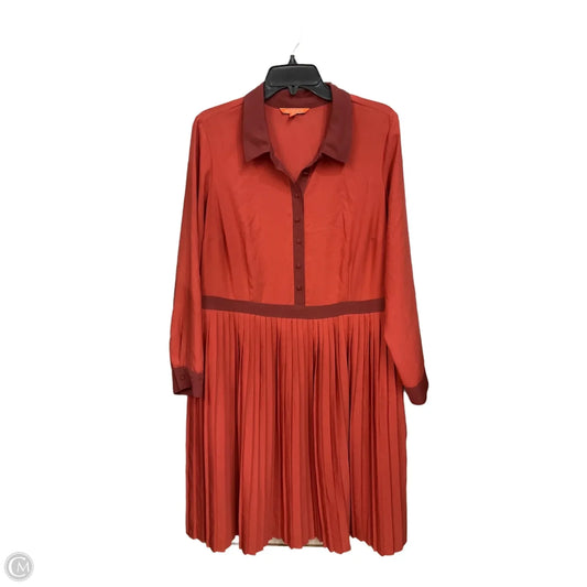 Dress Casual Midi By Modcloth In Red, Size: 1x