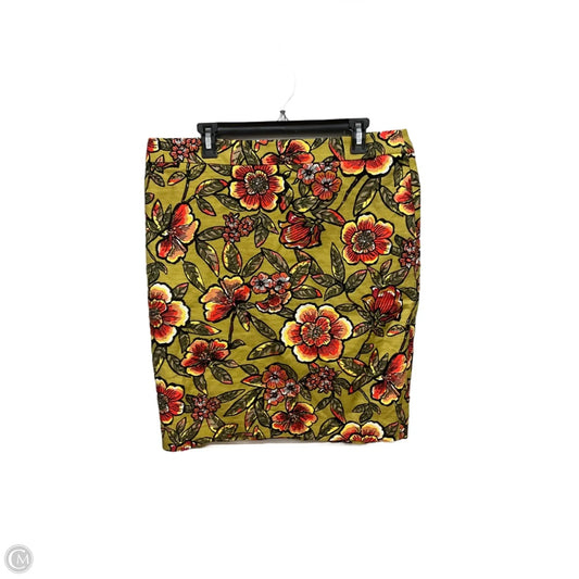Skirt Midi By Loft In Floral Print, Size: 16