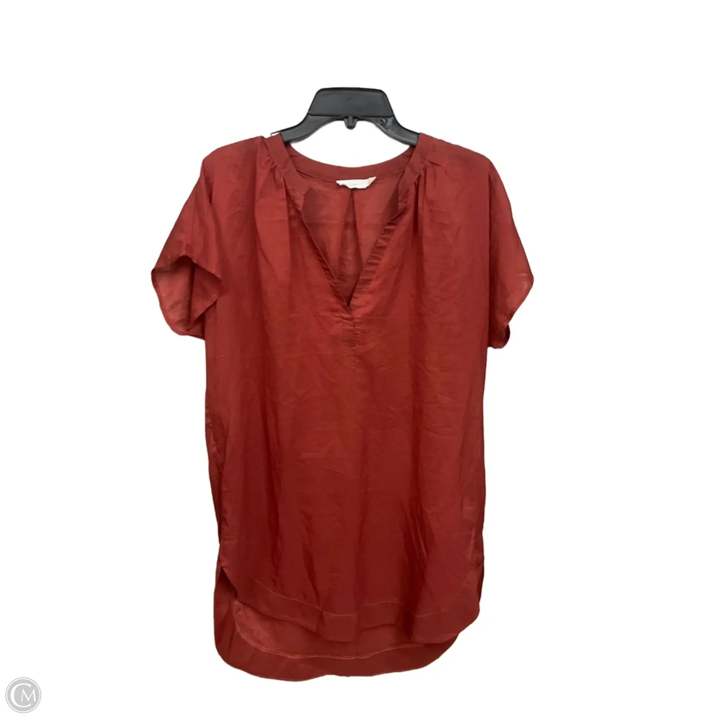 Tunic Short Sleeve By Lush In Orange, Size: M