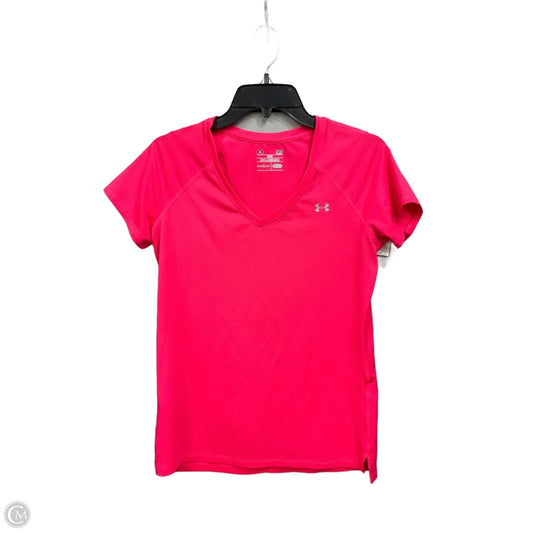 Athletic Top Short Sleeve By Under Armour In Pink, Size: S