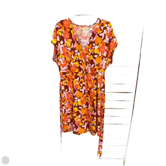 Dress Casual Midi By Nine West In Floral Print, Size: Xl