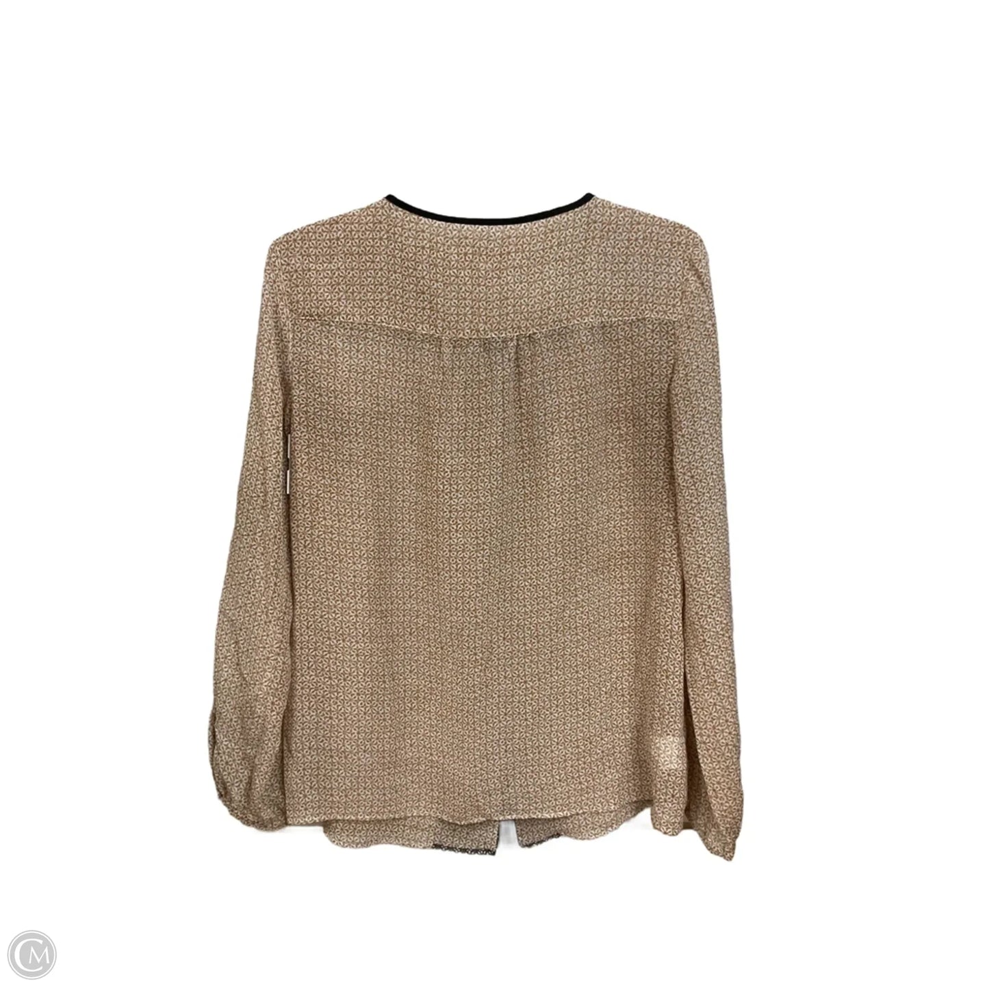 Blouse Long Sleeve By Loft In Tan, Size: S