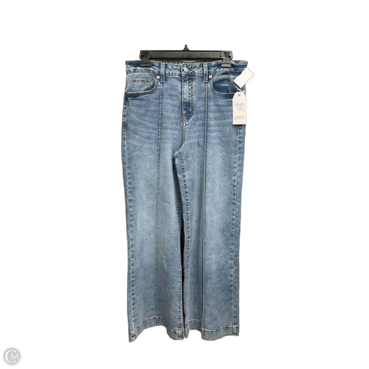 Jeans Wide Leg By Time And Tru In Blue Denim, Size: 8