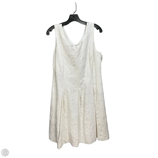 Dress Casual Midi By Talbots In White, Size: M
