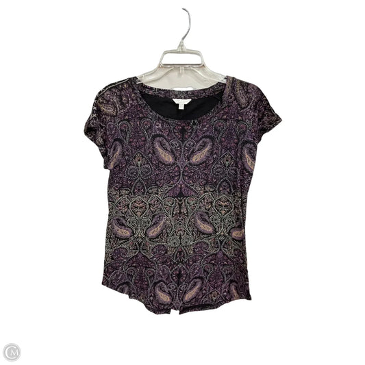 Top Short Sleeve By Lucky Brand In Black, Size: Xs