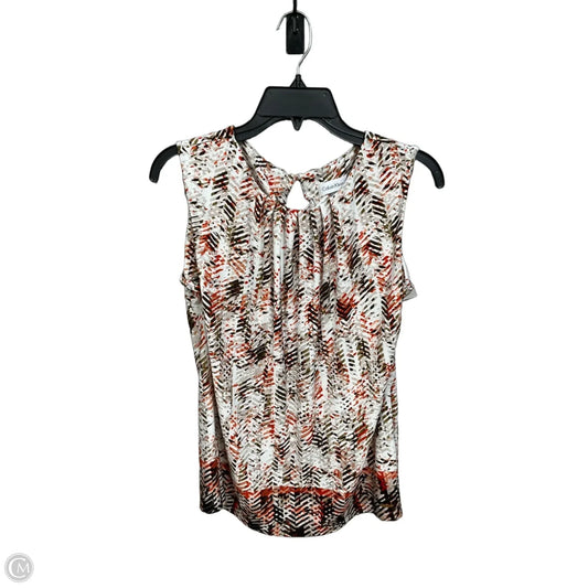 Top Sleeveless By Calvin Klein In Multi-colored, Size: L