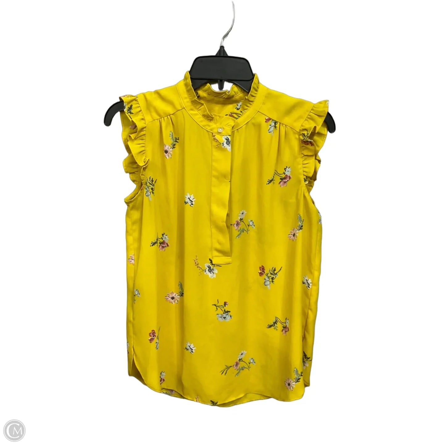 Top Sleeveless By Loft In Yellow, Size: Xs