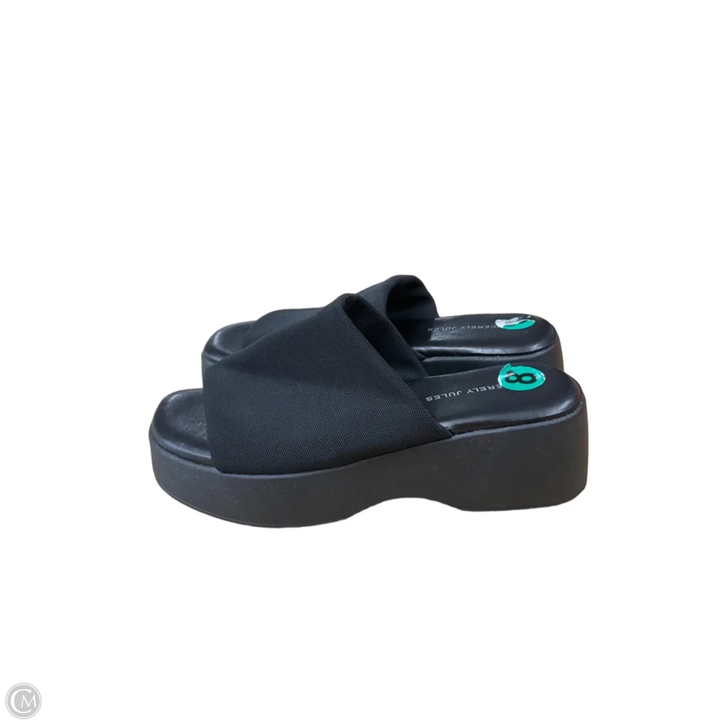 Sandals Heels Wedge By Sincerely Jules In Black, Size: 8
