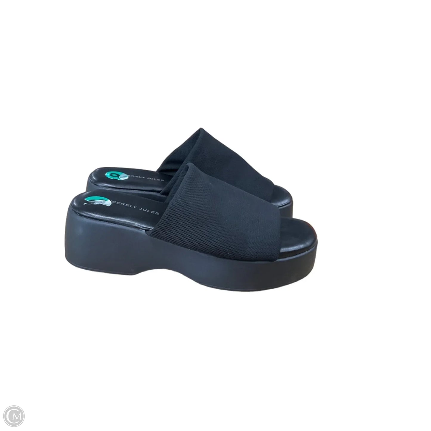 Sandals Heels Wedge By Sincerely Jules In Black, Size: 8