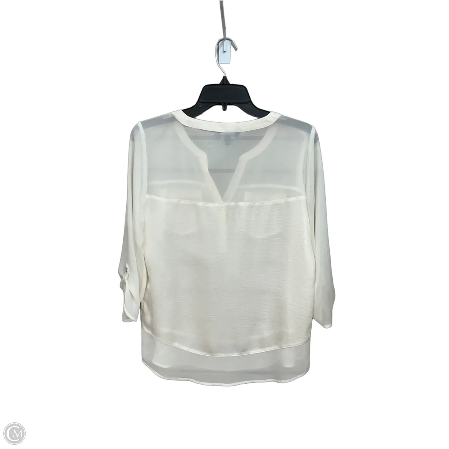 Top 3/4 Sleeve By Express In Cream, Size: S