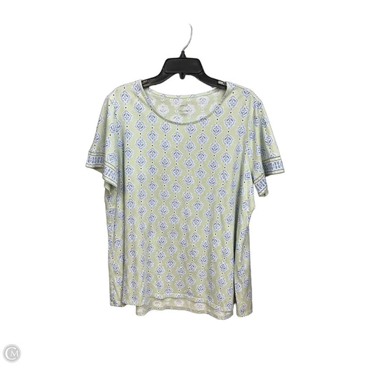 Top Short Sleeve By Pure Jill In Green, Size: Xl