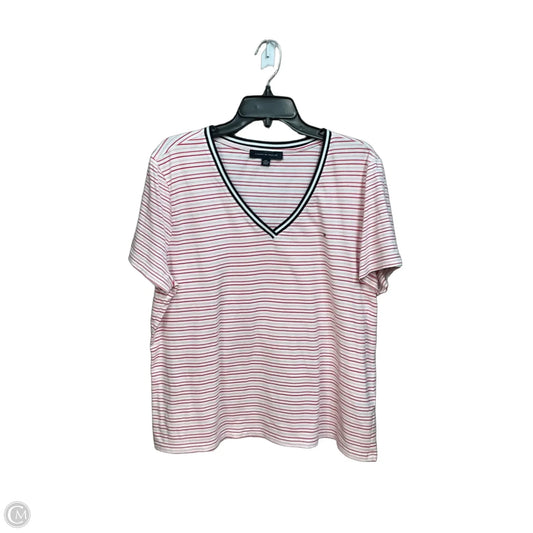 Top Short Sleeve By Tommy Hilfiger In Striped Pattern, Size: Xxl