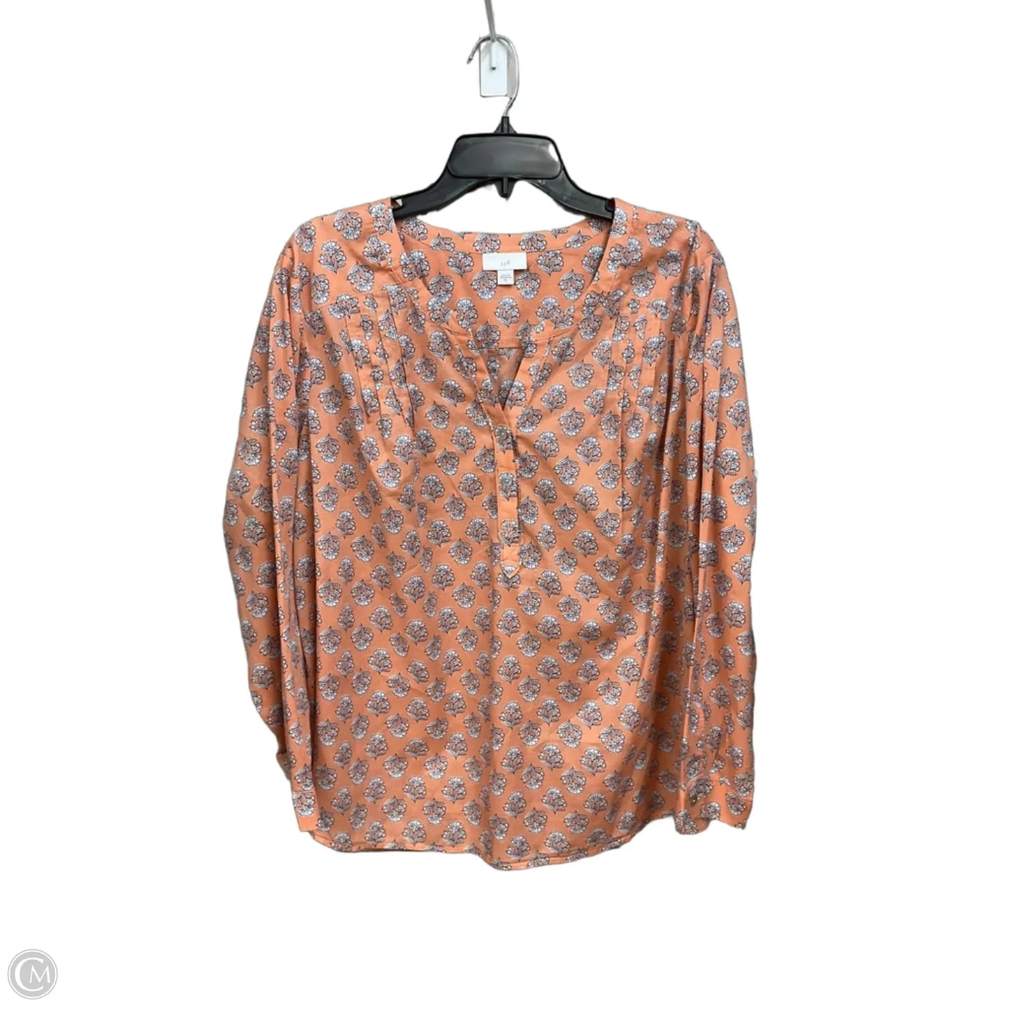 Blouse 3/4 Sleeve By J. Jill In Orange, Size: Xl
