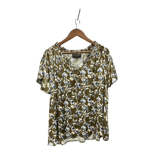 Top Short Sleeve By Lane Bryant In Floral Print, Size: 2x