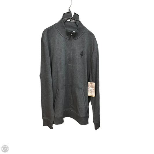 Athletic Top Long Sleeve Collar By Skechers In Grey, Size: L