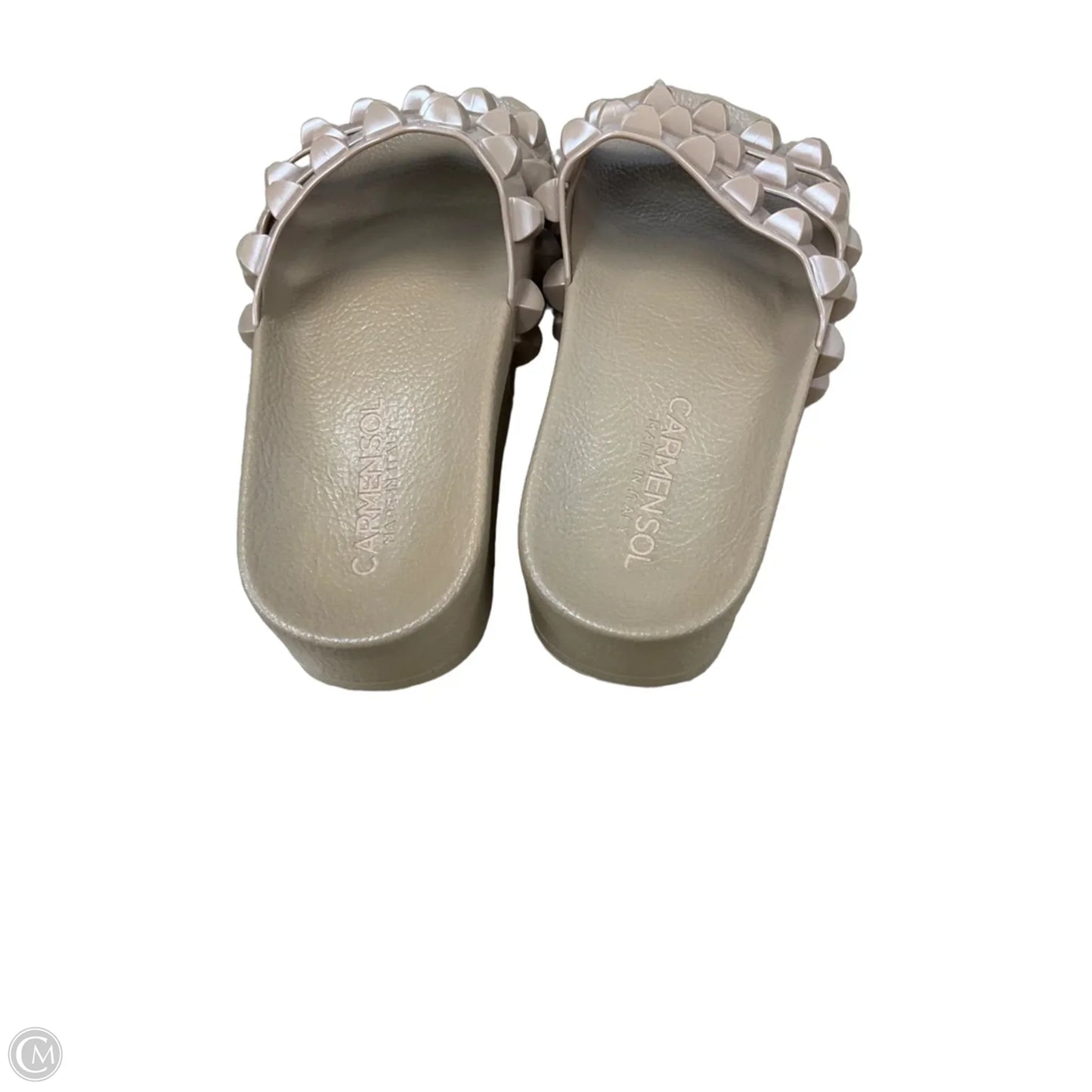 Sandals Flats By Clothes Mentor In Tan, Size: 6.5