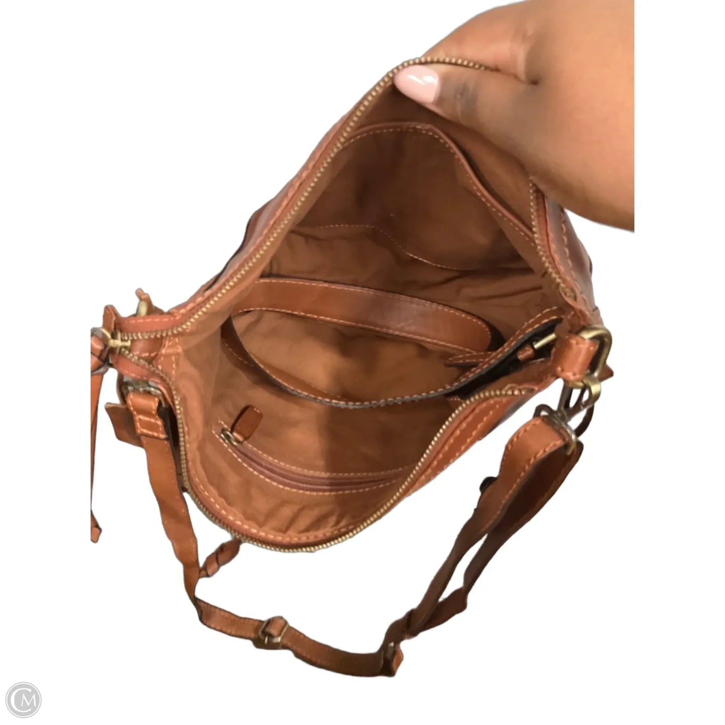 Crossbody Leather By Clothes Mentor, Size: Medium