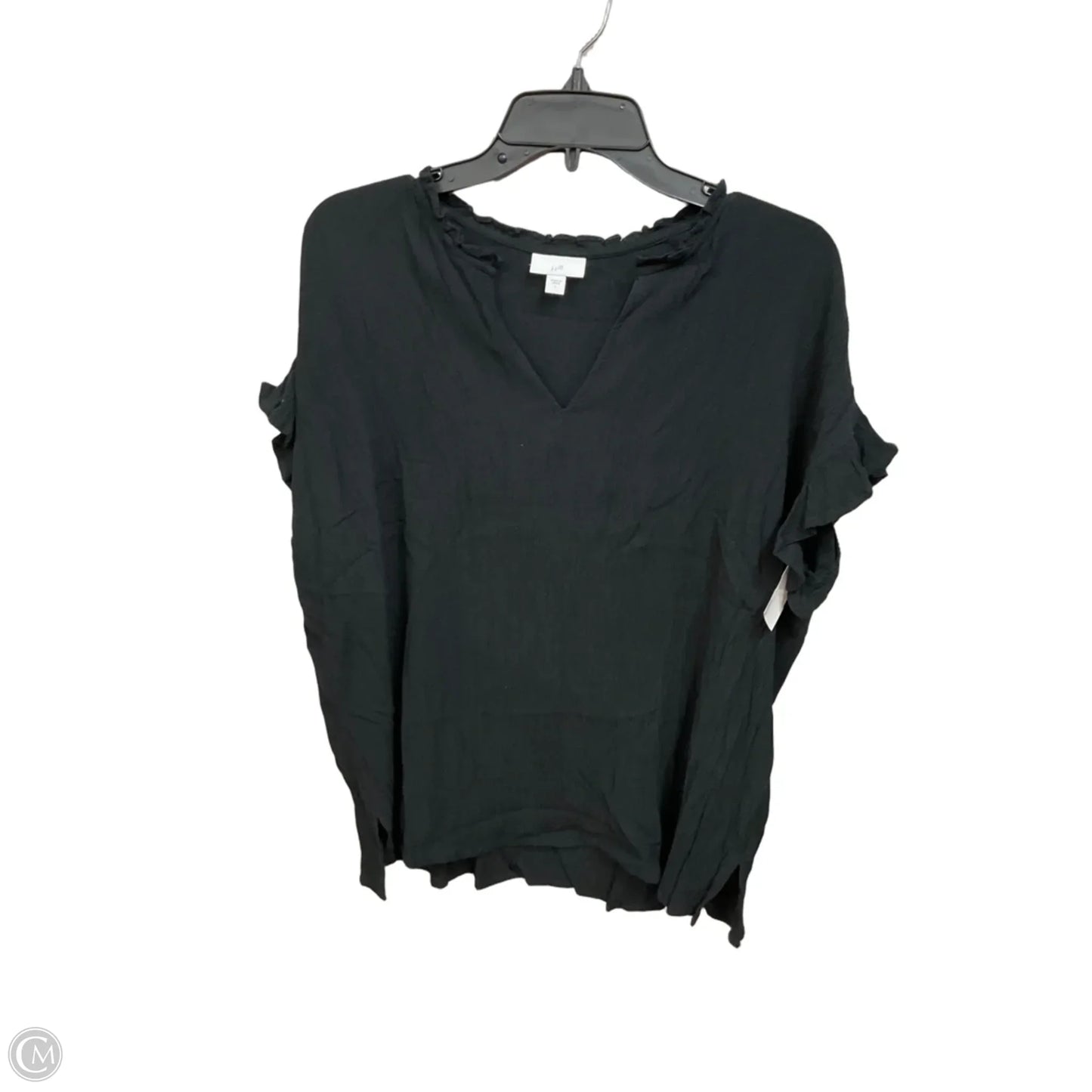 Top Short Sleeve By J. Jill In Black, Size: L