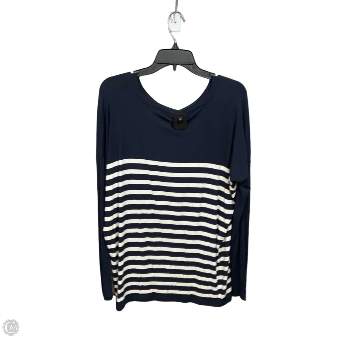 Top Long Sleeve By Cabi In Striped Pattern, Size: S