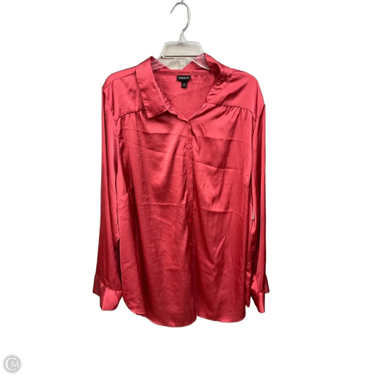 Blouse Long Sleeve By Torrid In Pink, Size: 4x