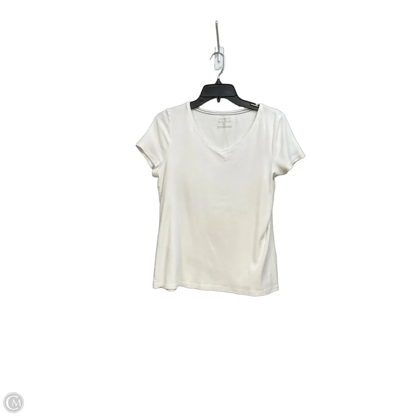 Top Short Sleeve Basic By Talbots In White, Size: Lp