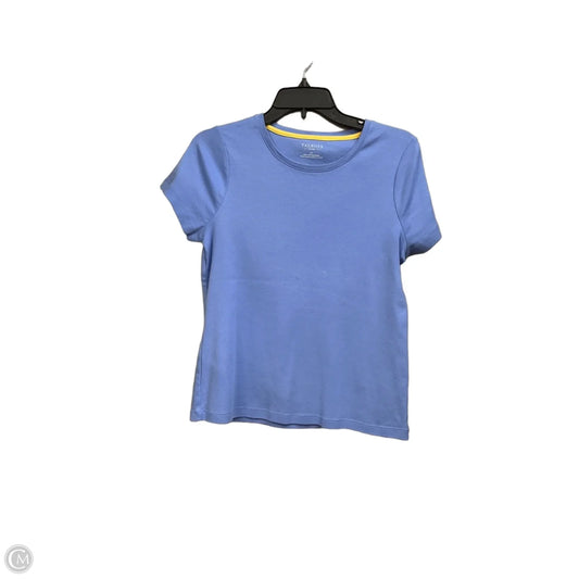 Top Short Sleeve Basic By Talbots In Purple, Size: Lp