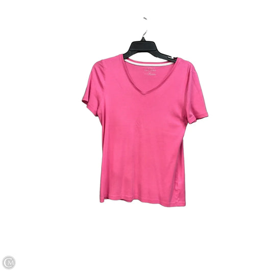Top Short Sleeve Basic By Talbots In Pink, Size: Lp