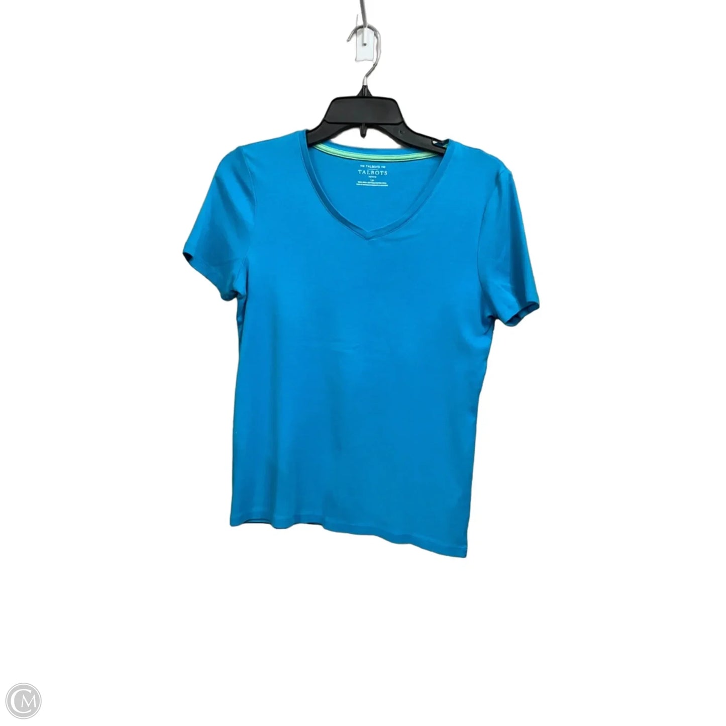 Top Short Sleeve Basic By Talbots In Teal, Size: Lp