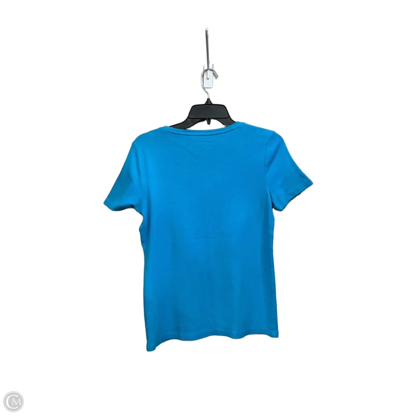 Top Short Sleeve Basic By Talbots In Teal, Size: Lp