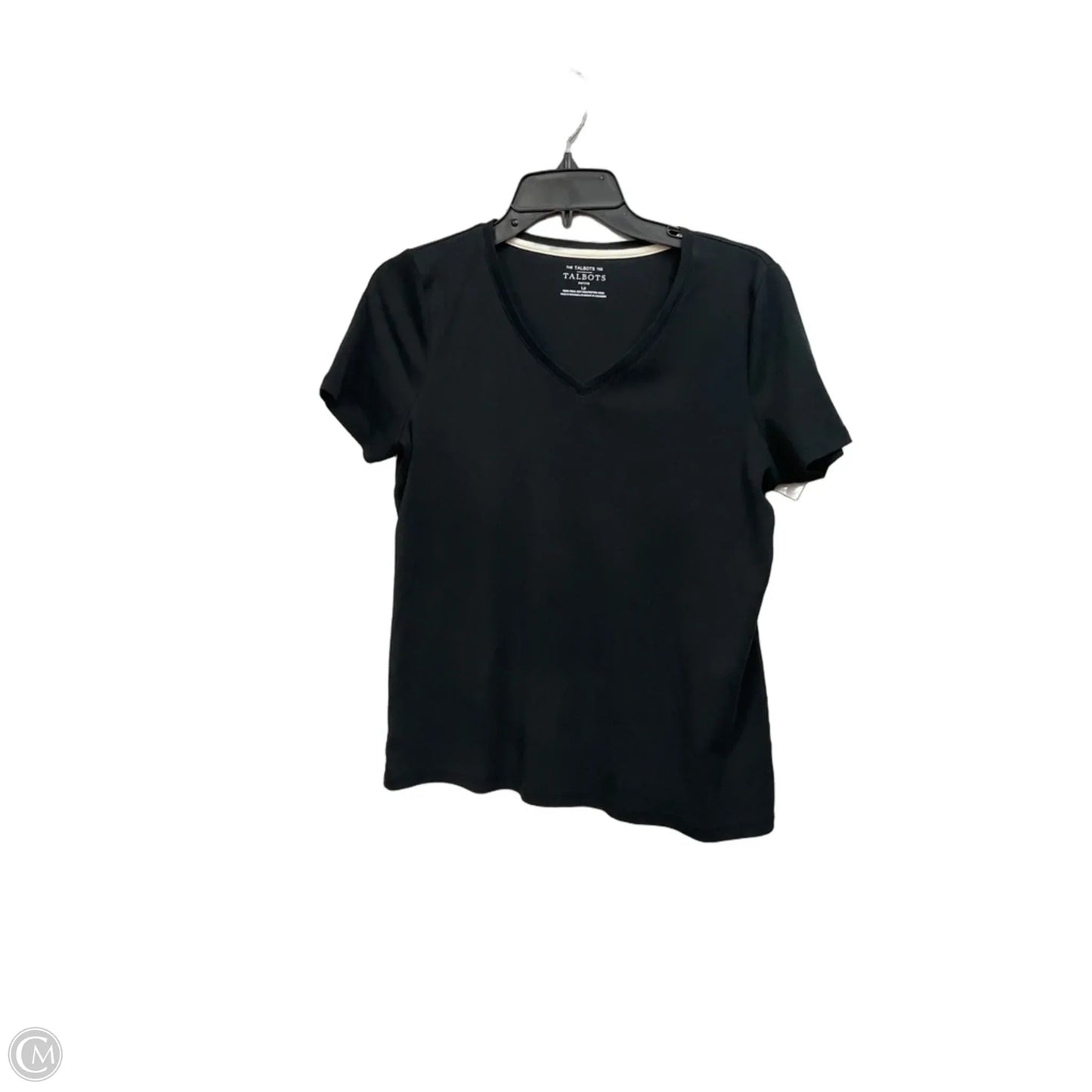 Top Short Sleeve Basic By Talbots In Black, Size: Lp