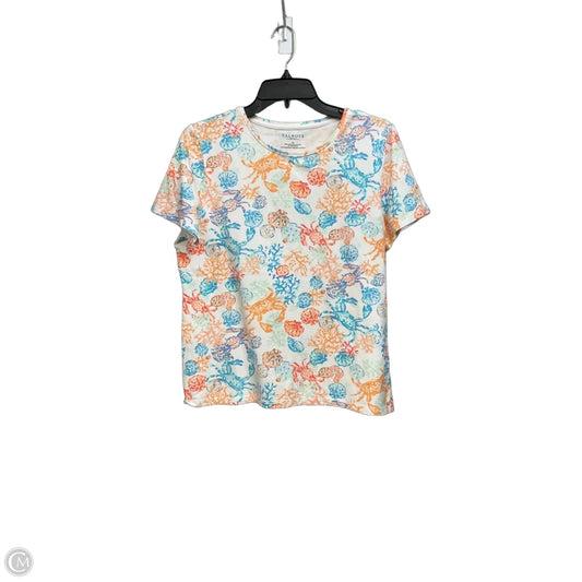 Top Short Sleeve By Talbots In Multi-colored, Size: Lp