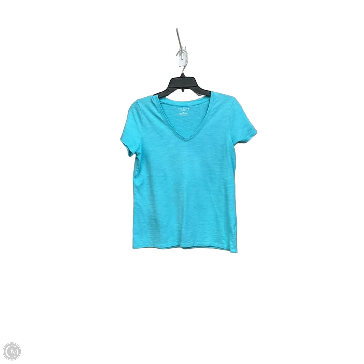 Top Short Sleeve Basic By Talbots In Aqua, Size: Mp