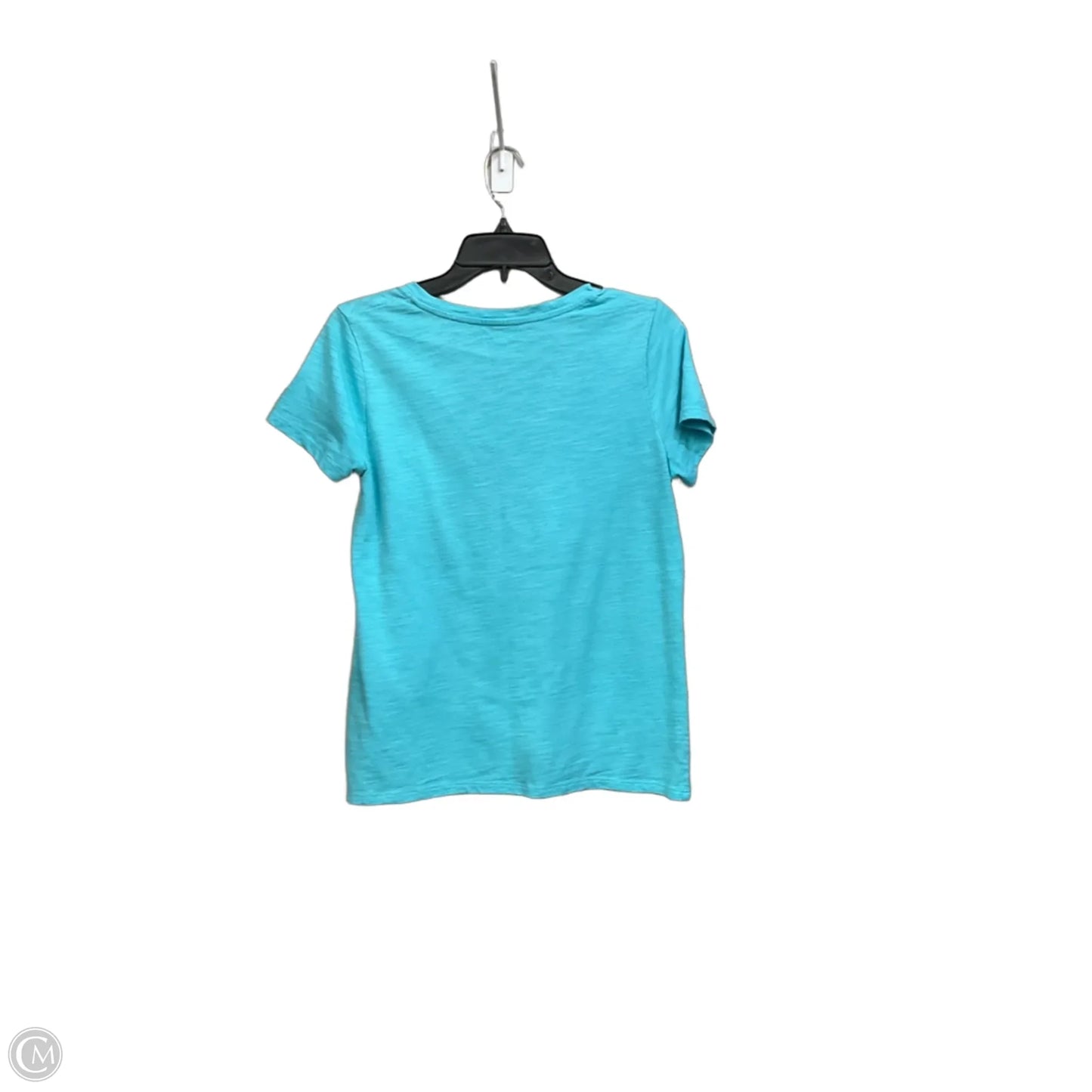 Top Short Sleeve Basic By Talbots In Aqua, Size: Mp