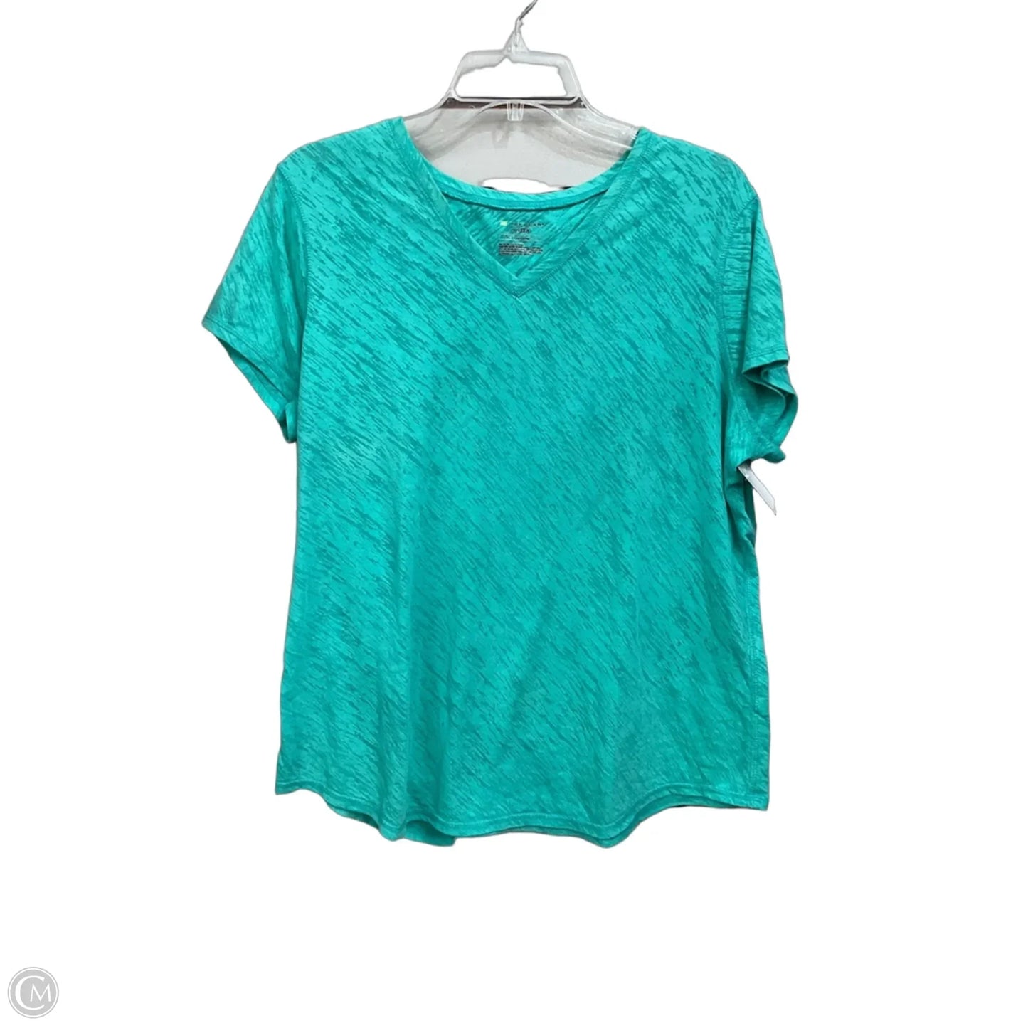 Athletic Top Short Sleeve By Tek Gear In Green, Size: Xl