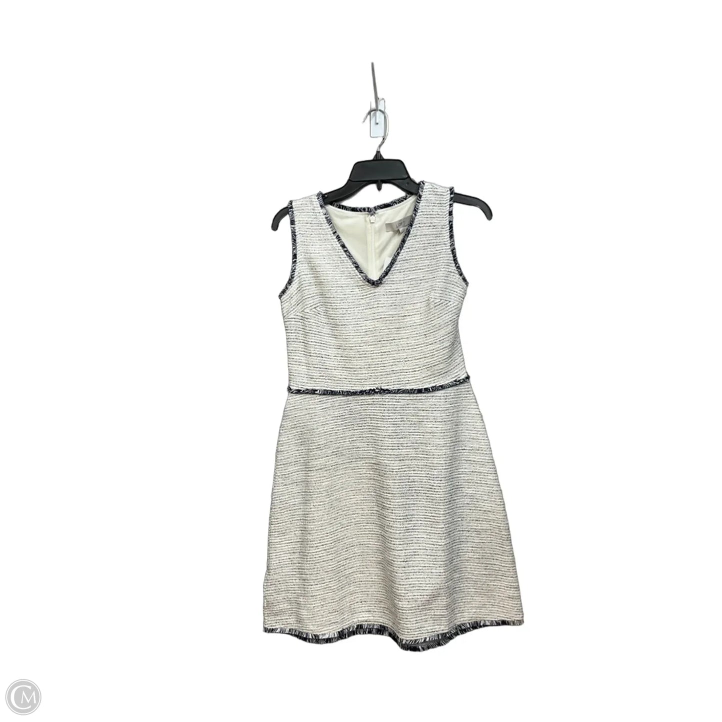 Dress Casual Midi By Loft In Blue & White, Size: Xs