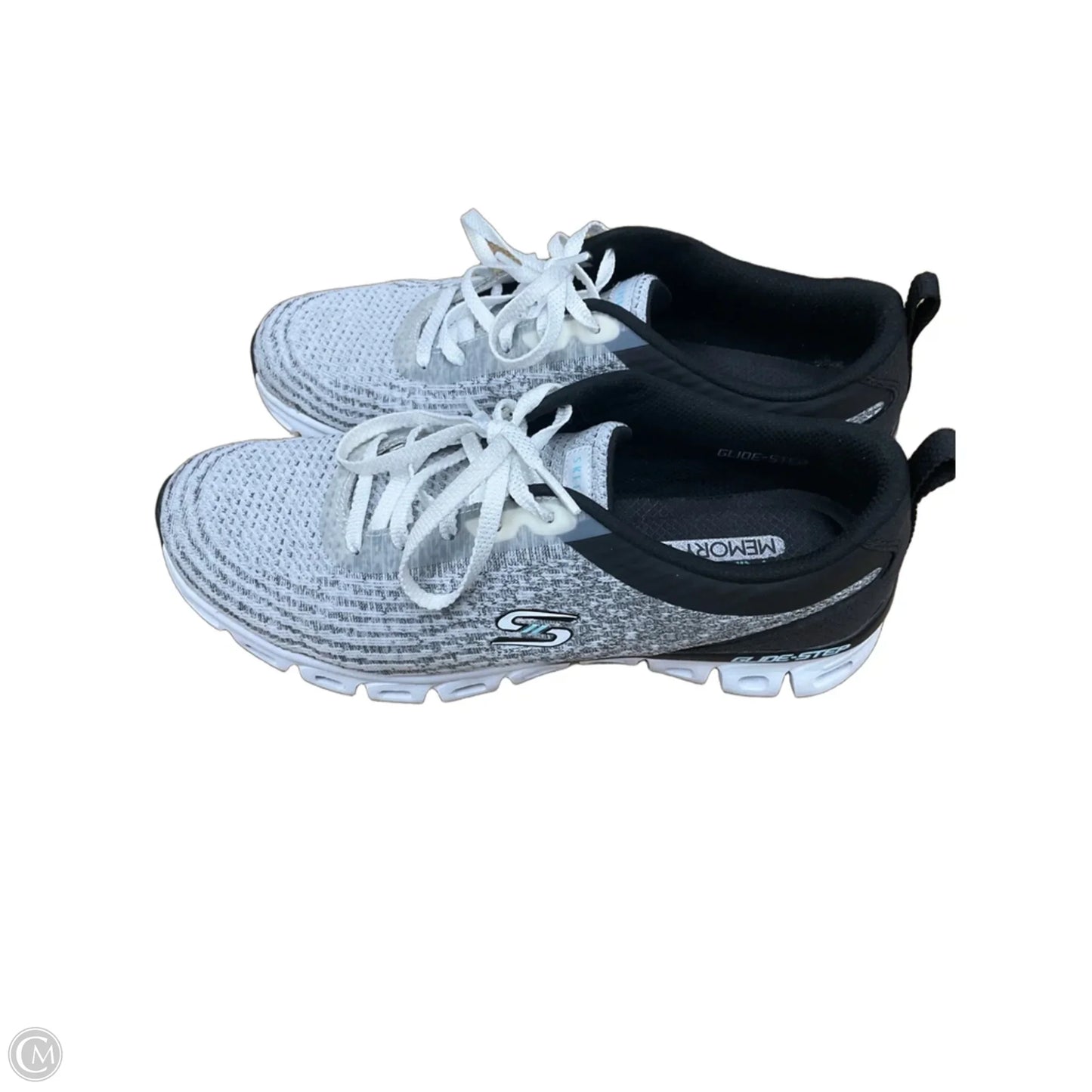 Shoes Athletic By Skechers In Black & White, Size: 8.5