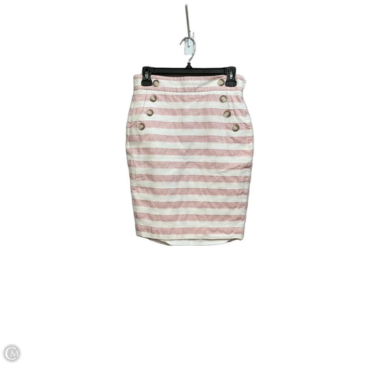 Skirt Mini & Short By Loft In Pink & White, Size: 0