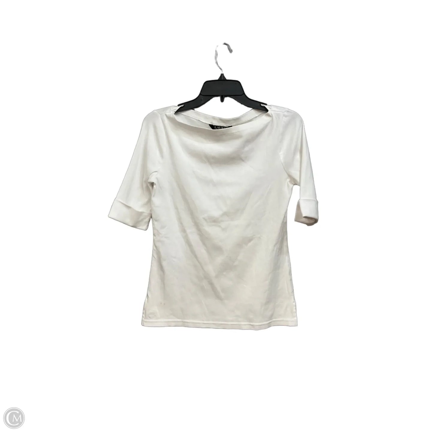 Top 3/4 Sleeve Basic By Ralph Lauren In White, Size: M