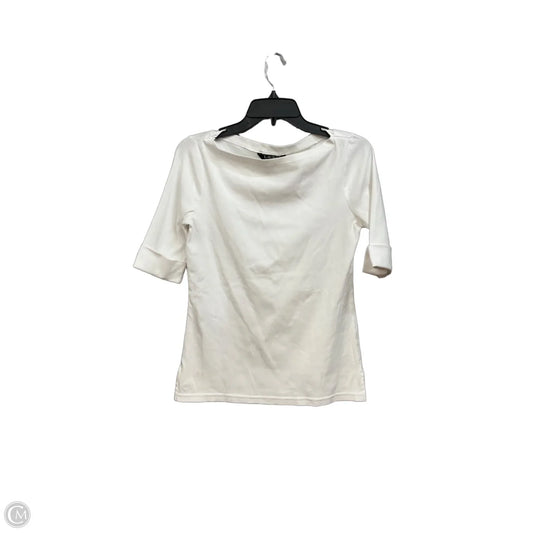 Top 3/4 Sleeve Basic By Ralph Lauren In White, Size: M