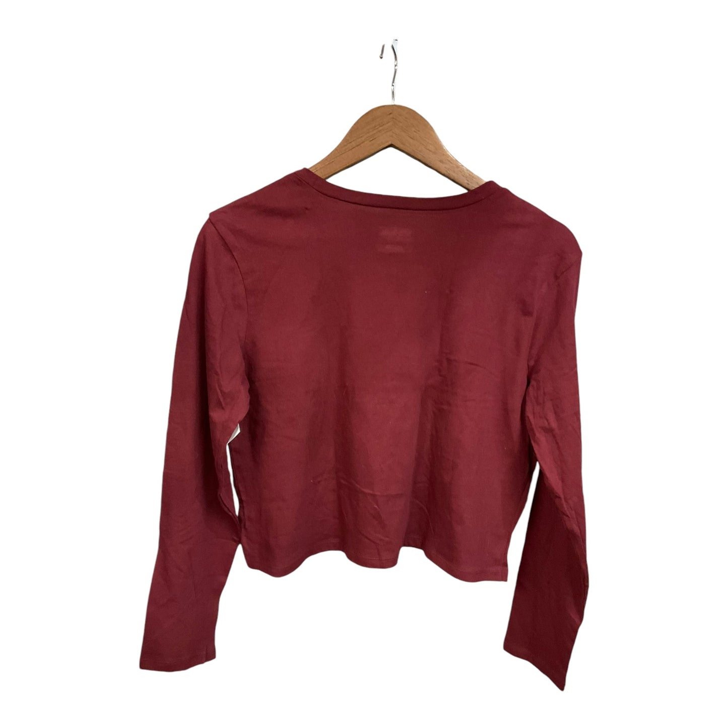 Top Long Sleeve By Wild Fable In Red, Size: L