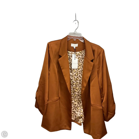 Blazer By Skies Are Blue In Brown, Size: 2x